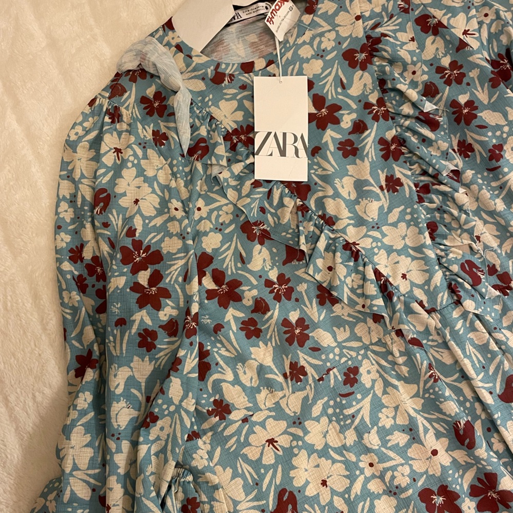 ZARA printed midi dress